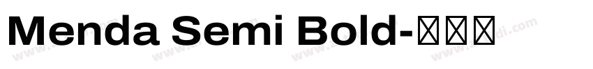 Menda Semi Bold字体转换